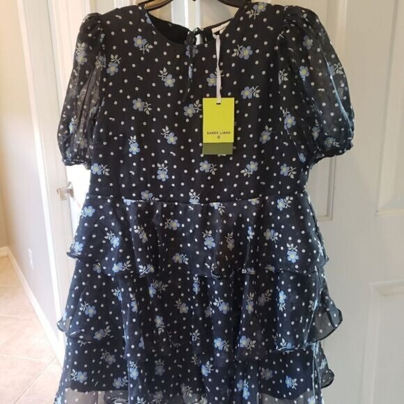 Sandy Liang x Target Floral Print Short Sleeve Tiered Dress NWT Size Small - Picture 2 of 7
